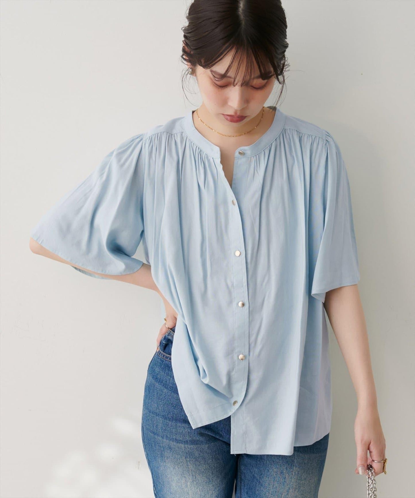 【限定】麻混闊袖襯衫
