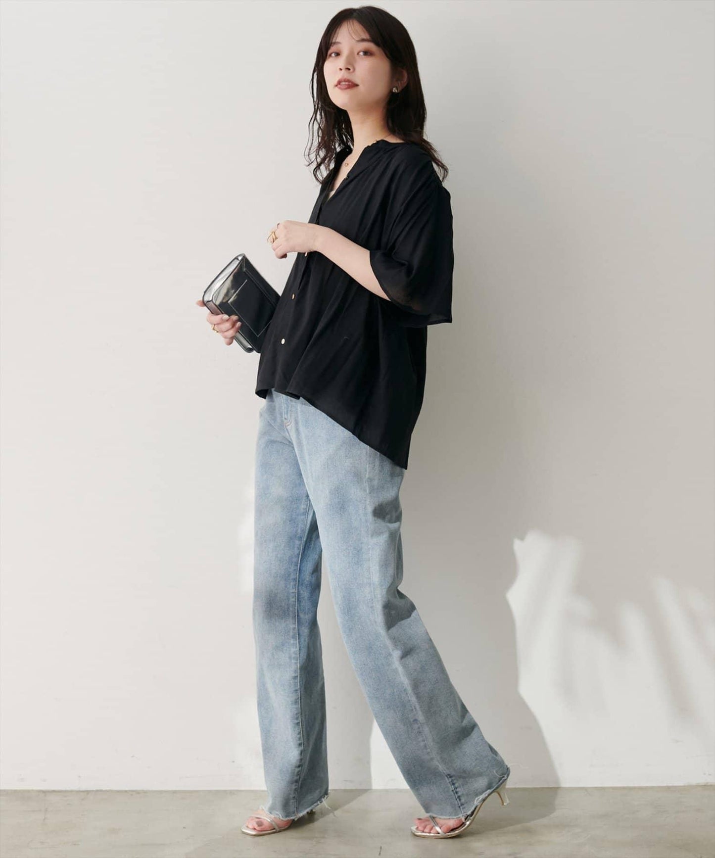 【限定】麻混闊袖襯衫