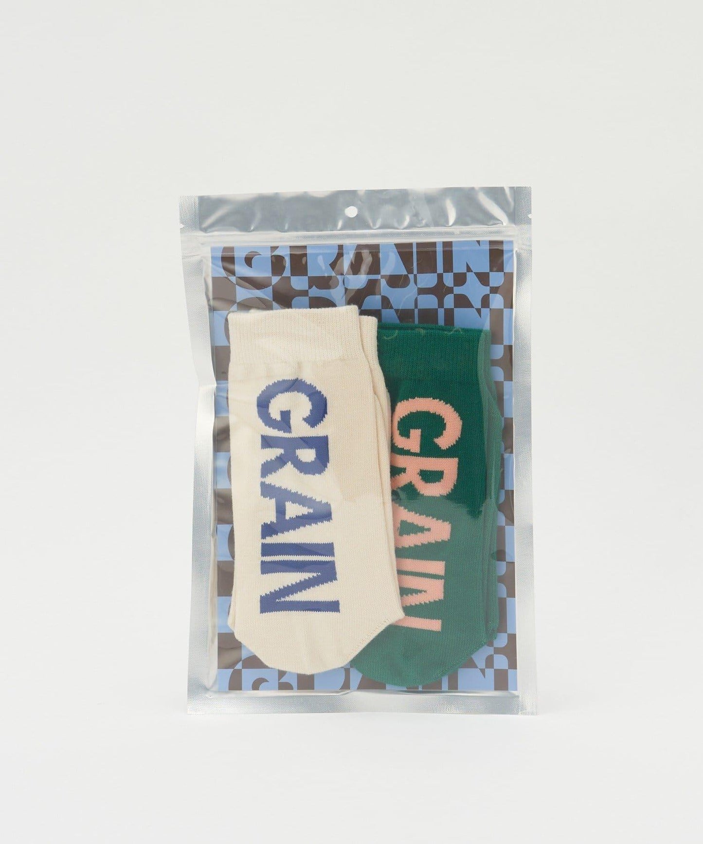 【GRAIN/穀物】彩色logo襪子 2對裝