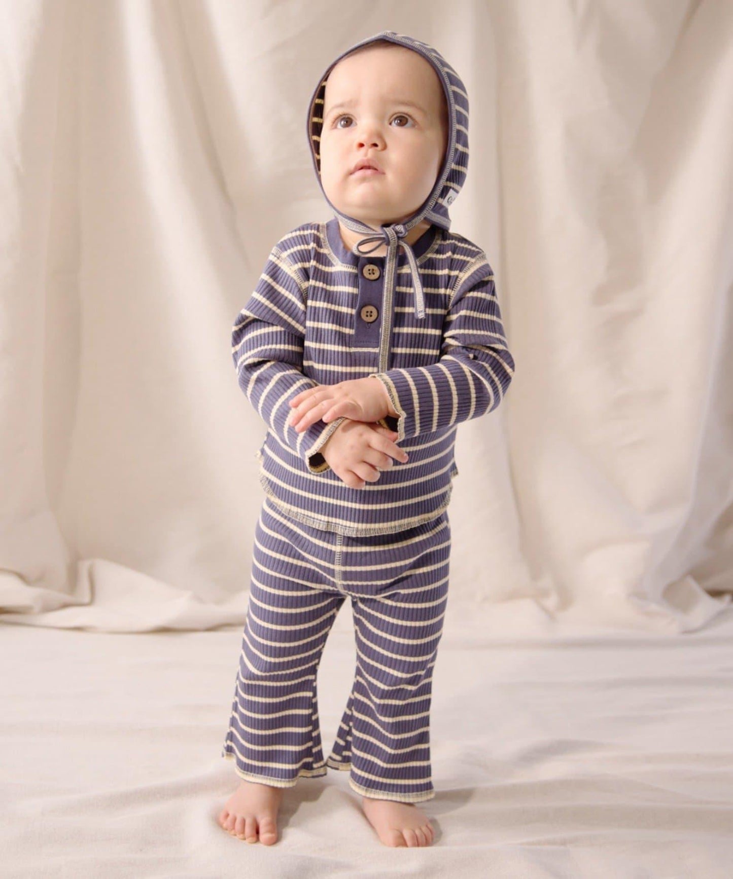 【嬰兒】【Qinn】條紋彈力緊身褲