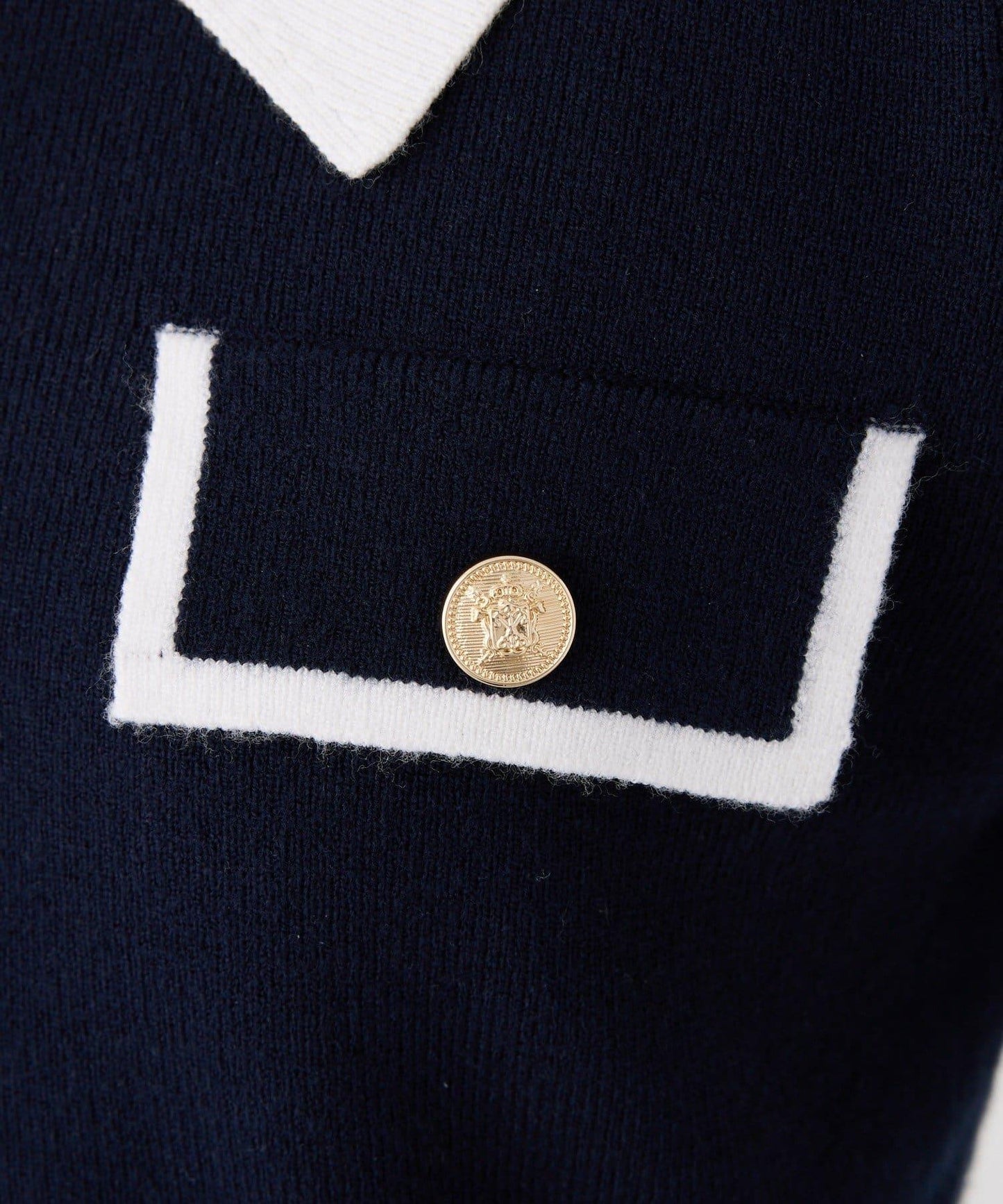 配色短袖針織衫