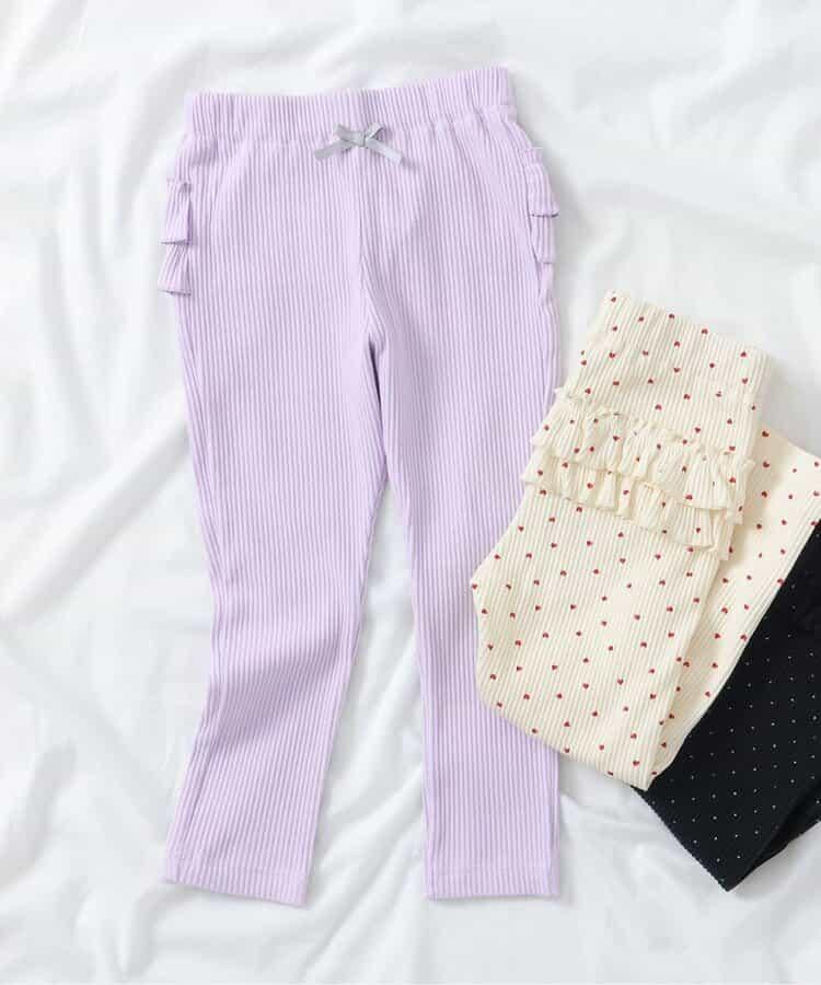 後褶邊緊身褲/7天風格褲 10分褲