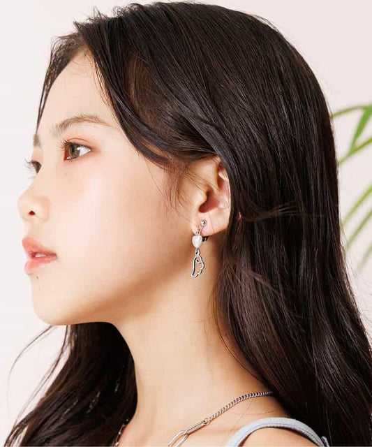 天使之心珍珠耳環