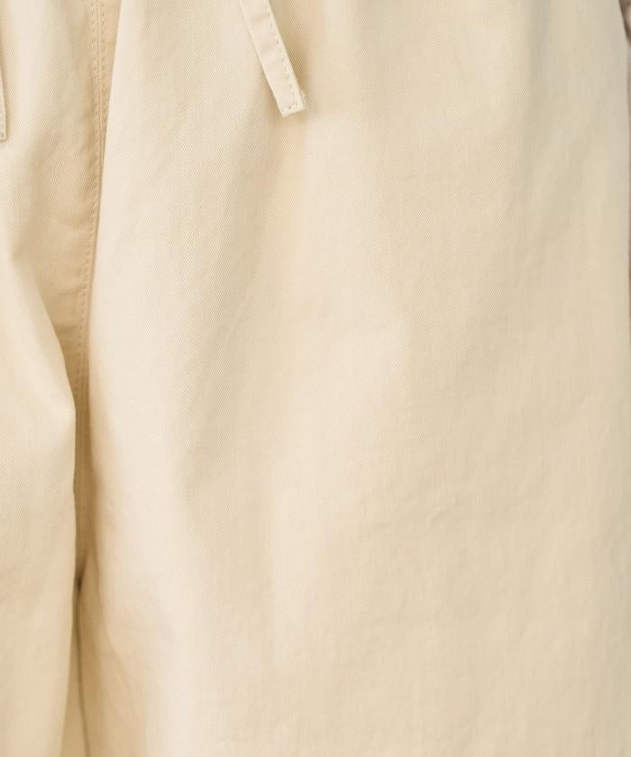 斜紋織物寬鬆直筒褲<可搭配套裝>