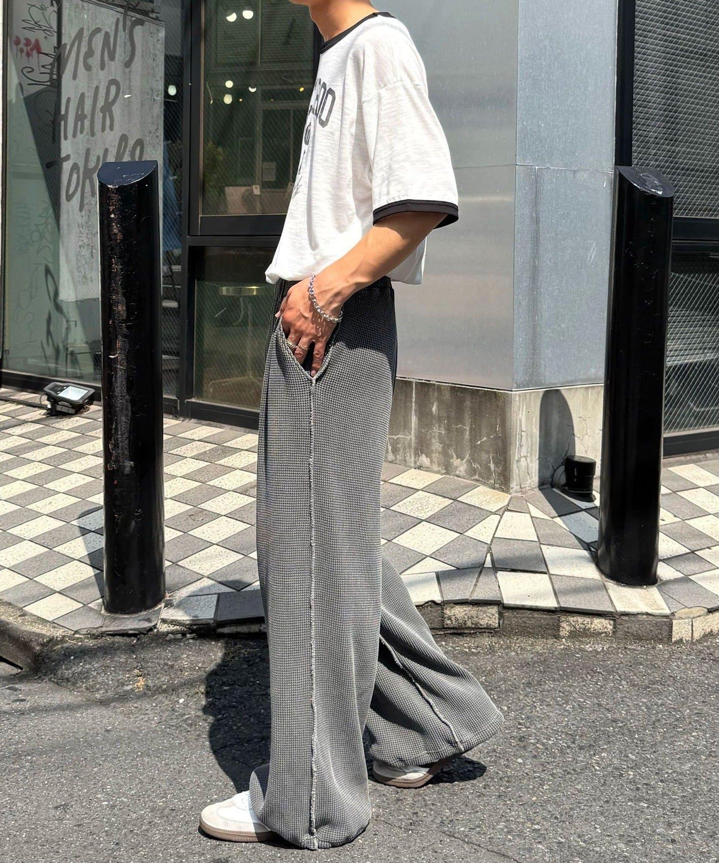 顏料呢衛衣寬鬆長褲