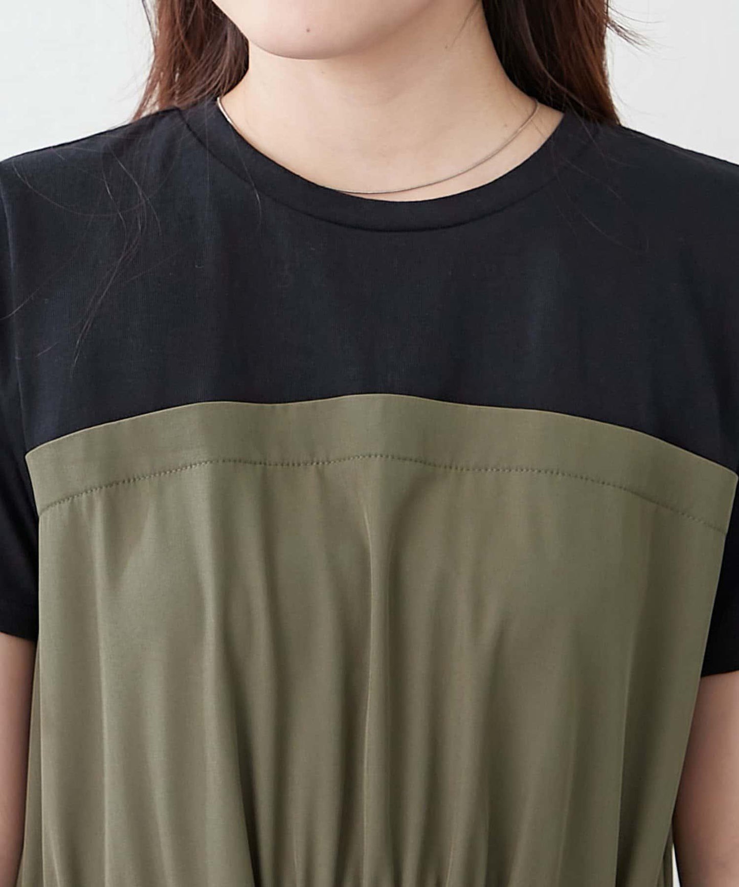 【人氣系列】帶腰帶的對接氣球連衣裙