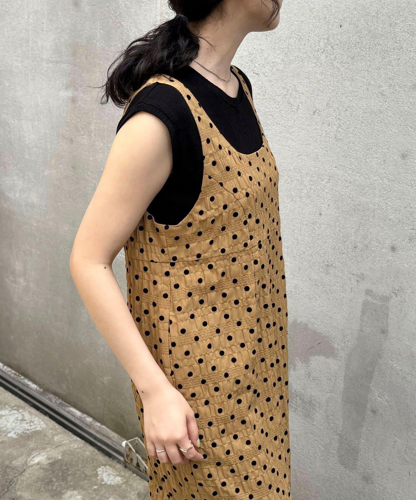 圓點印花3WAY連衣裙