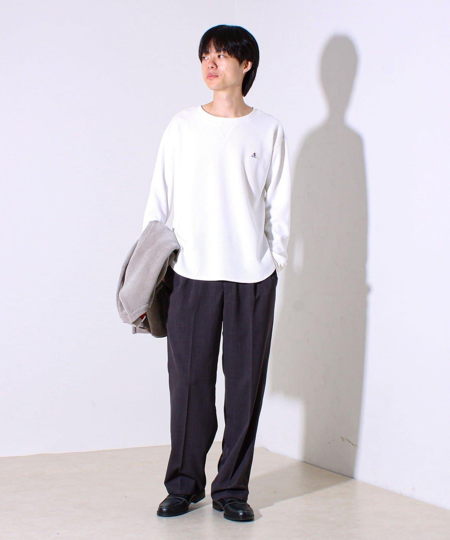 【適合層疊穿搭】【GEVACO】格紋材質長袖T恤