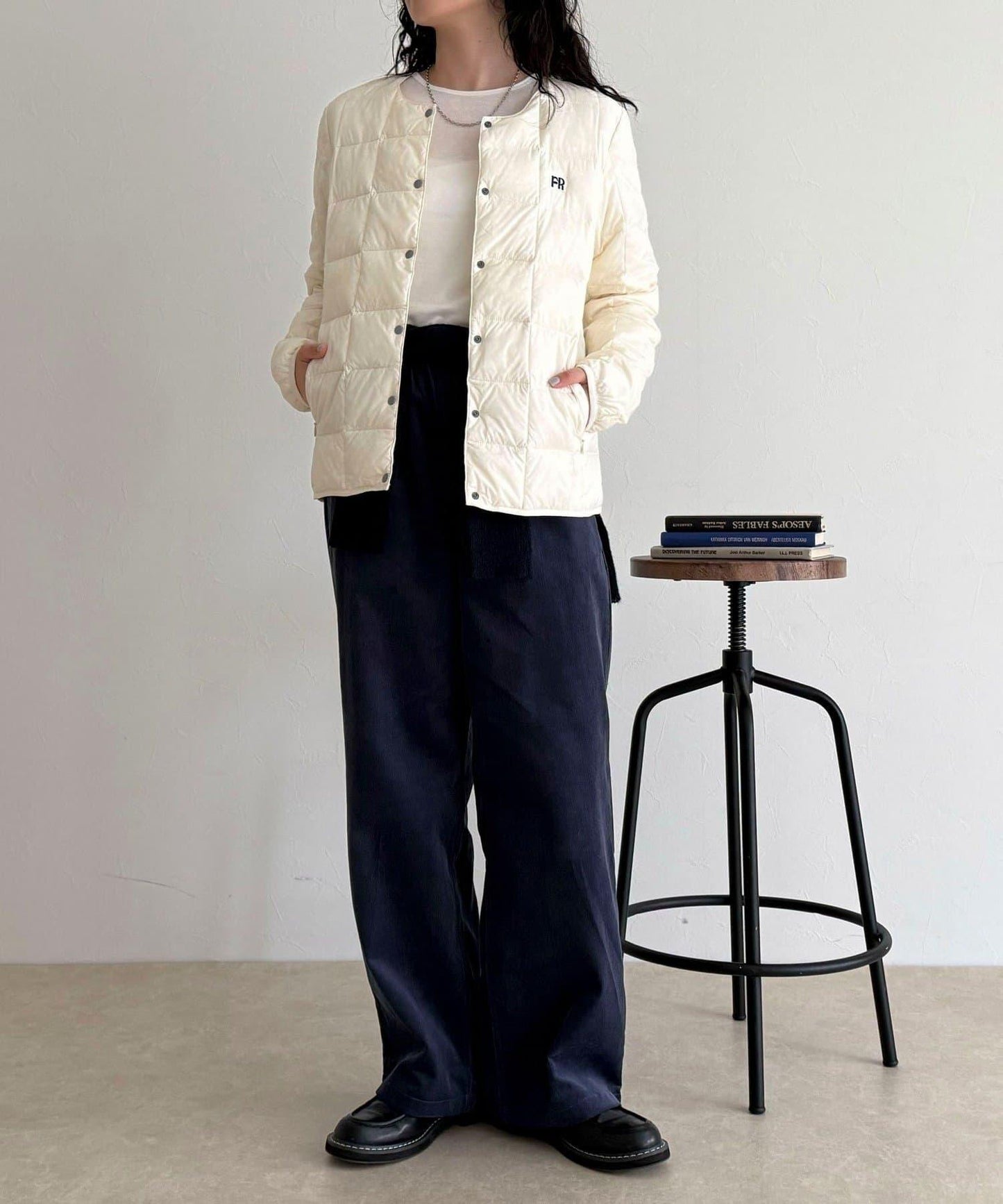 【TAION/泰恩】圓領紐扣羽絨服