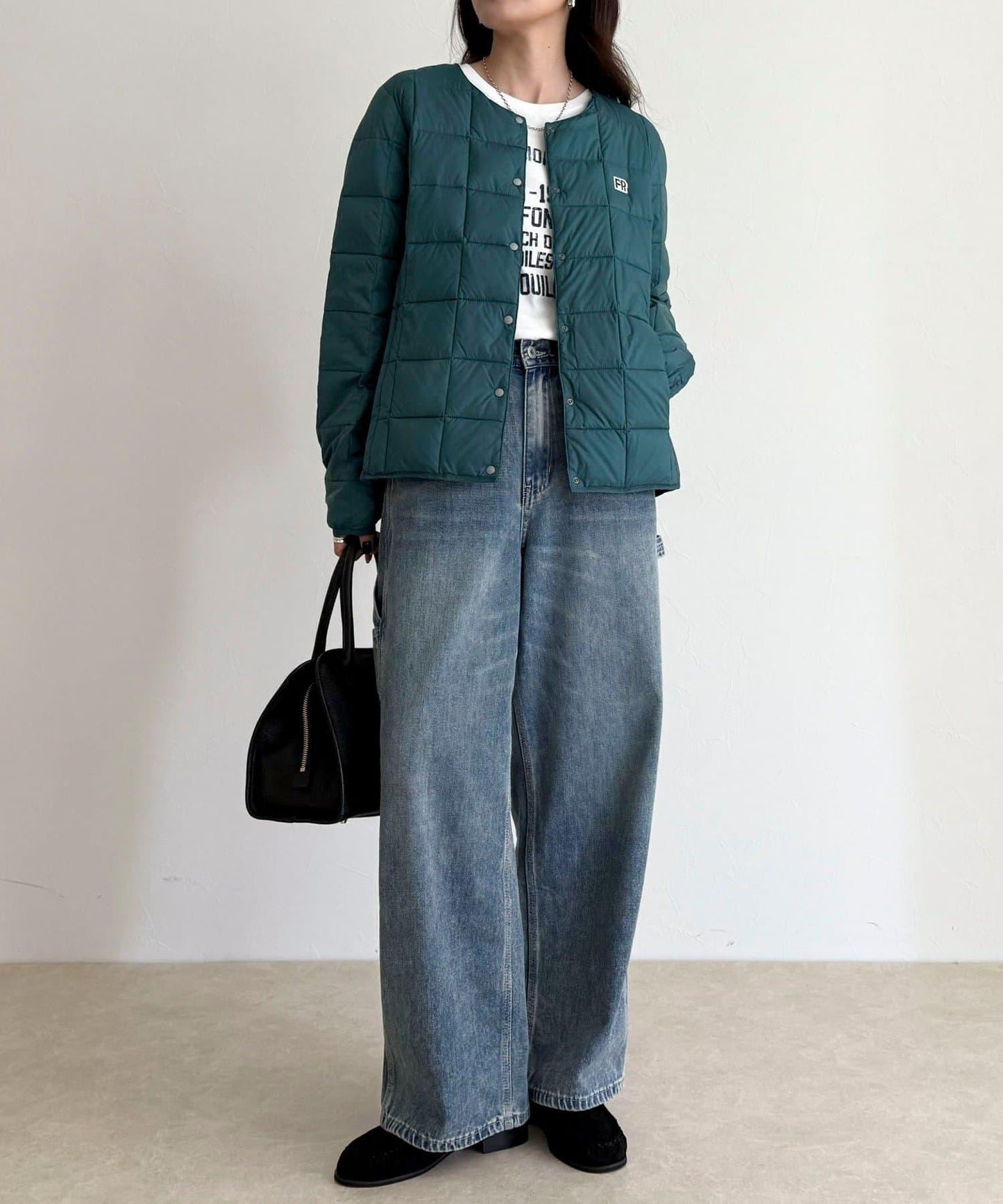 【TAION/泰恩】圓領紐扣羽絨服