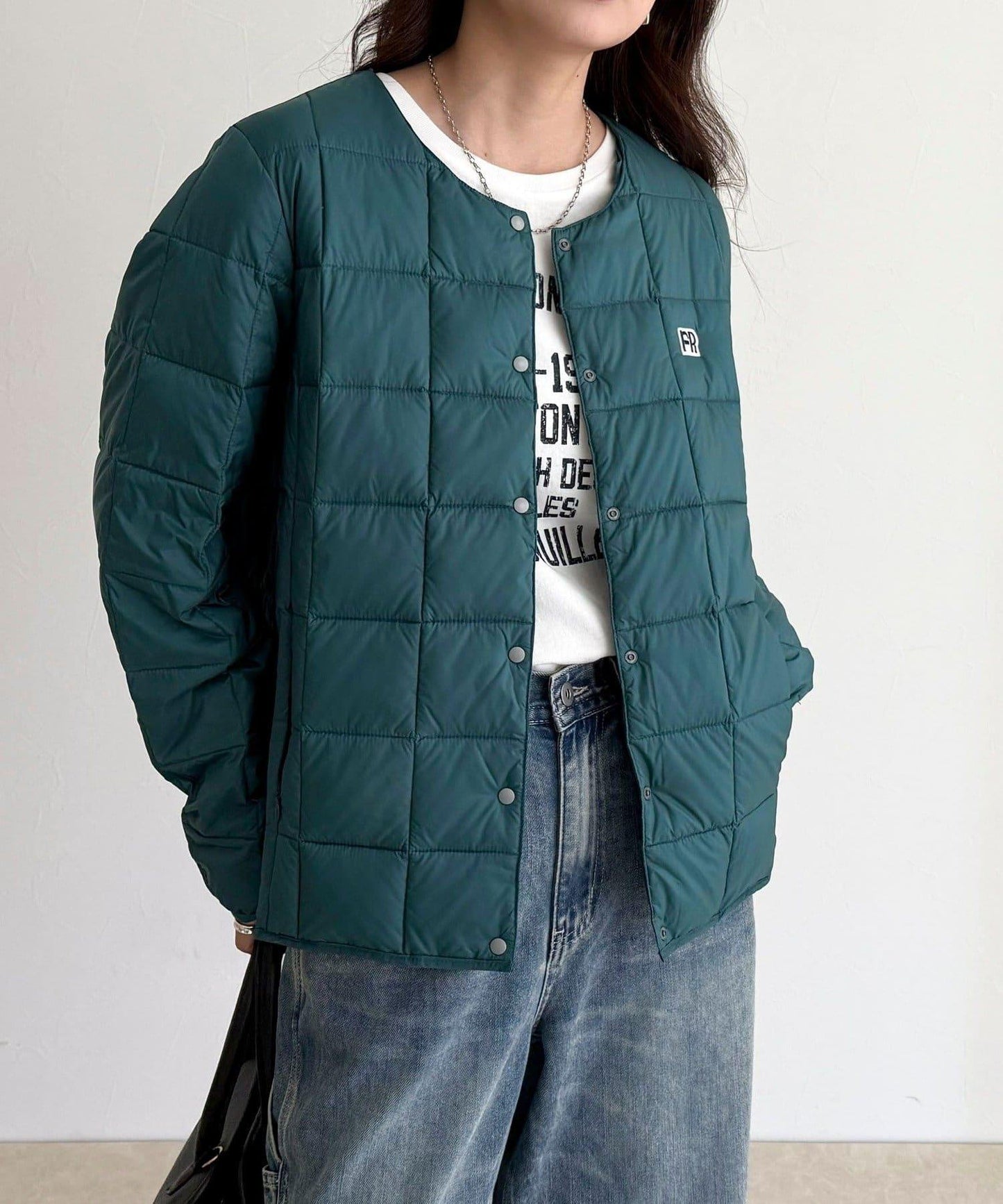 【TAION/泰恩】圓領紐扣羽絨服