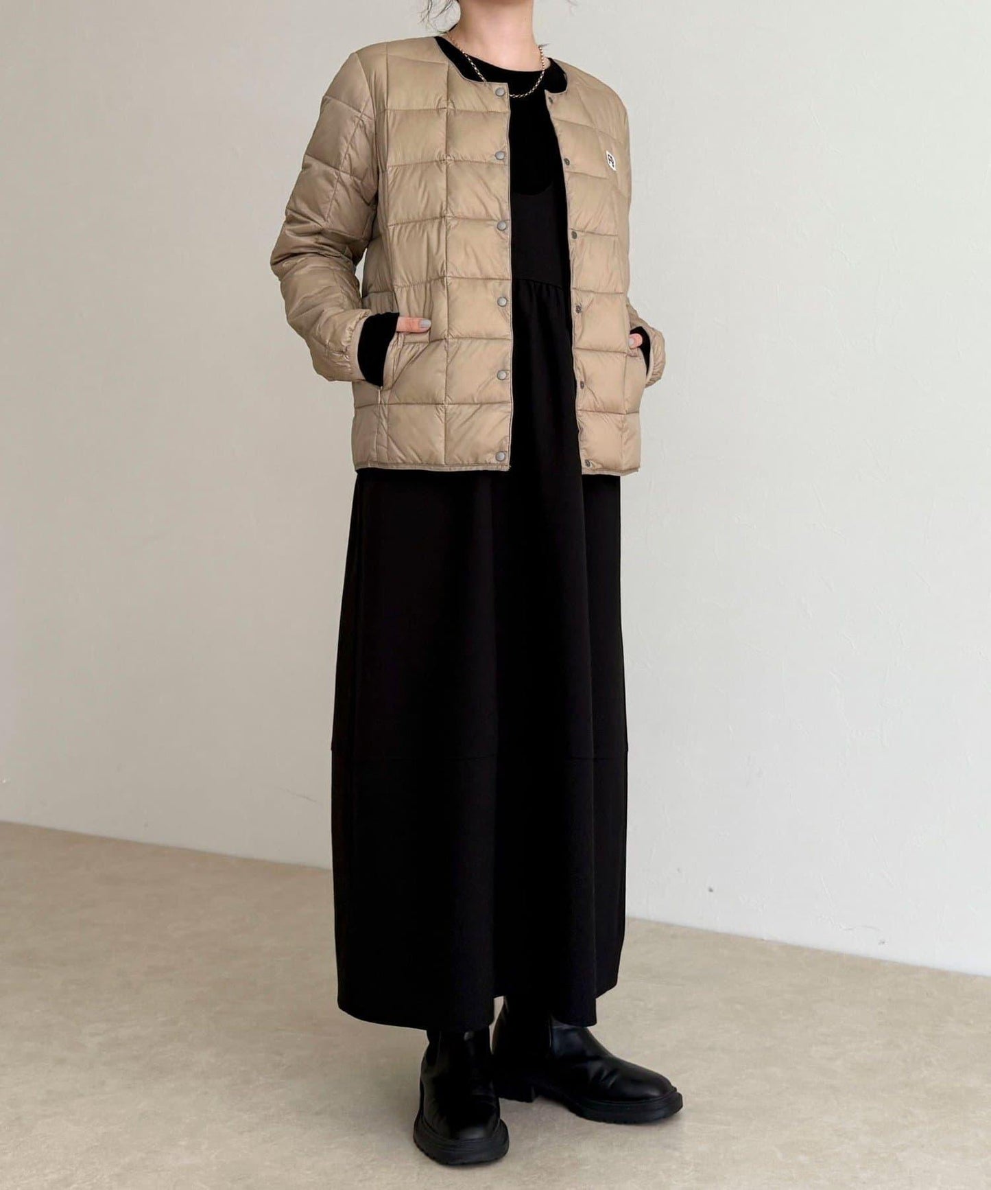 【TAION/泰恩】圓領紐扣羽絨服
