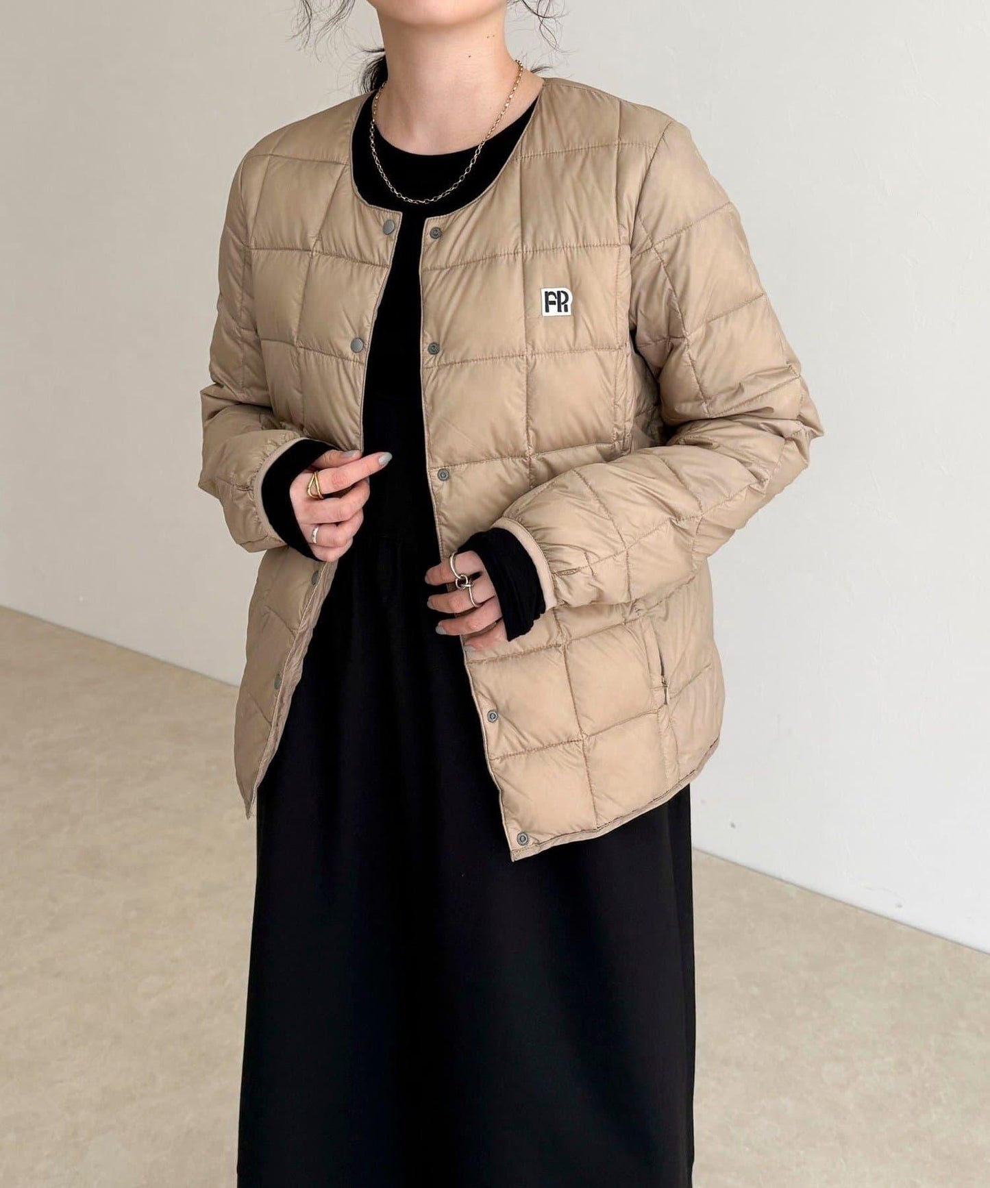 【TAION/泰恩】圓領紐扣羽絨服