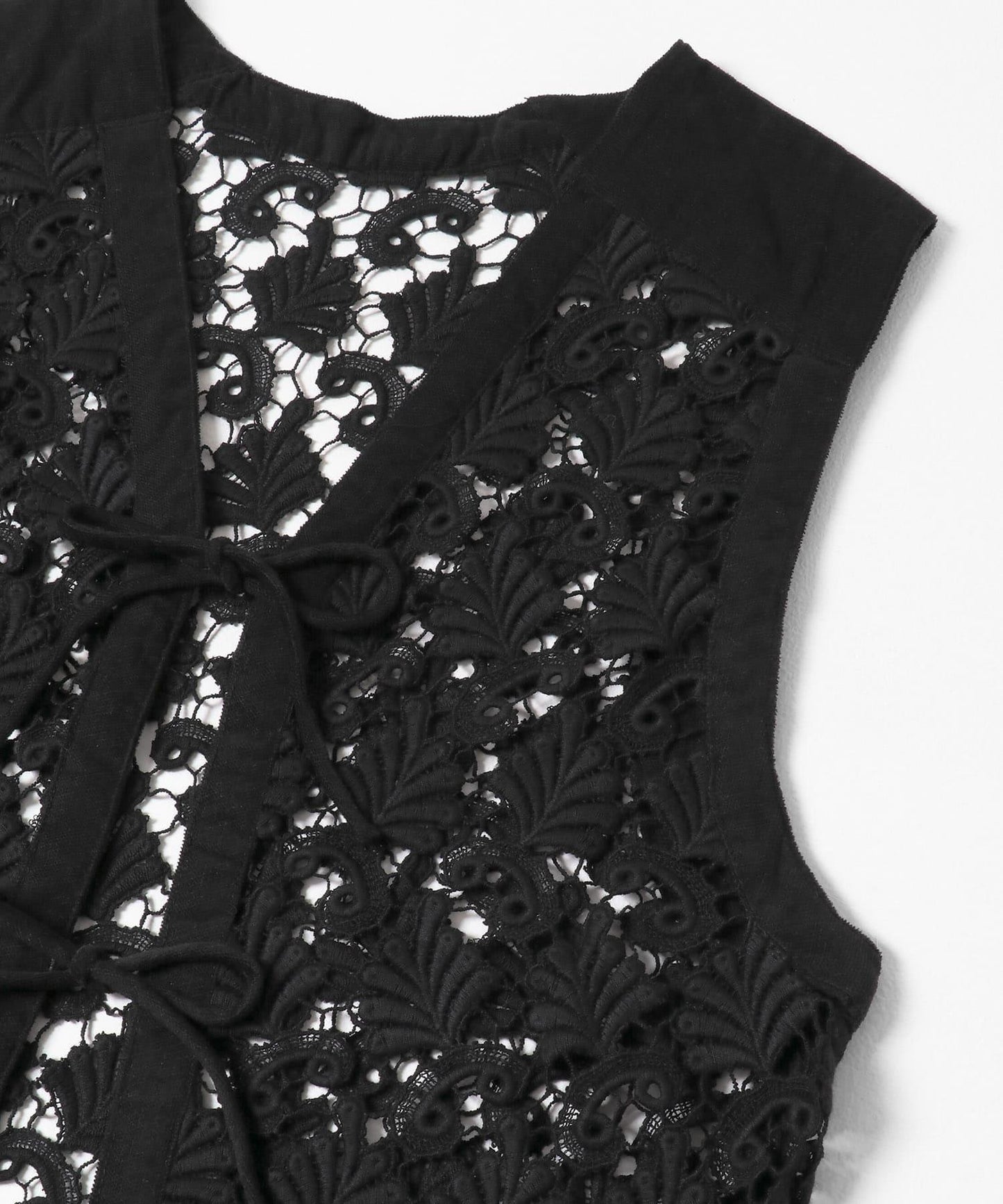 植物圖案蕾絲背心