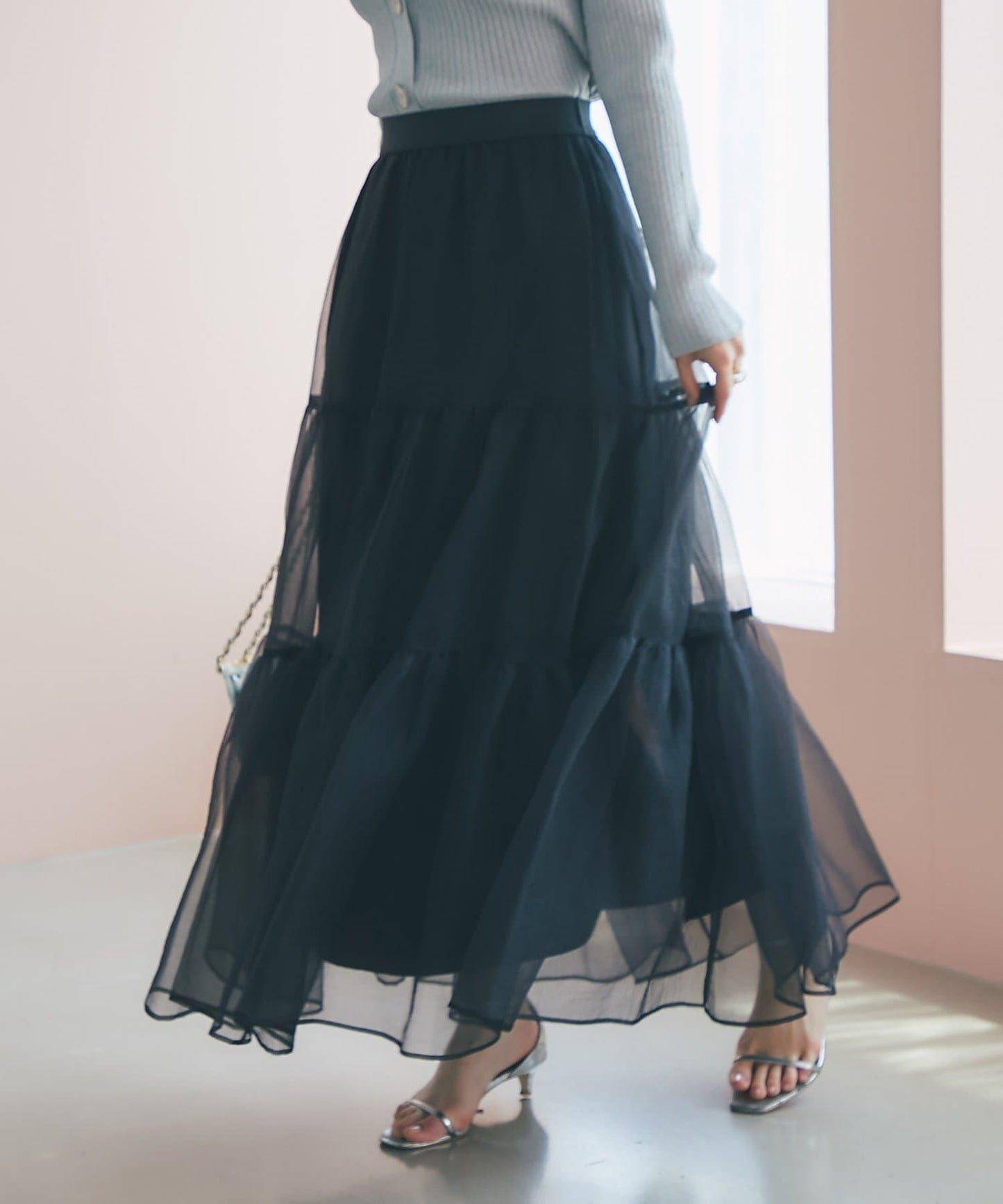 【好評款再版!】透明紗織層疊裙