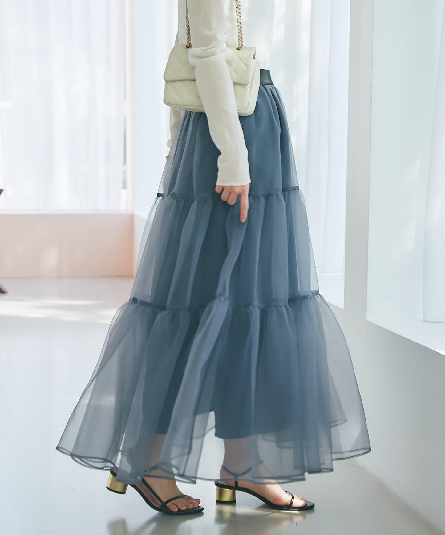 【好評款再版!】透明紗織層疊裙