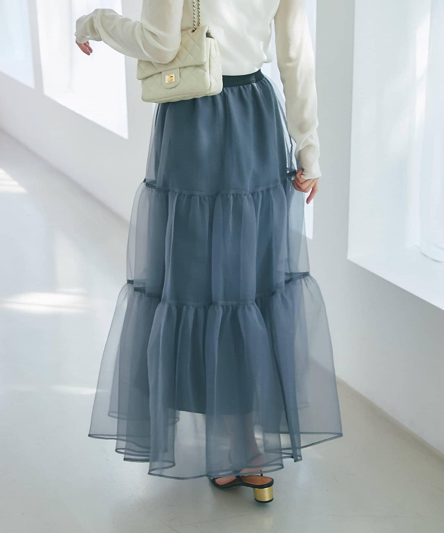 【好評款再版!】透明紗織層疊裙