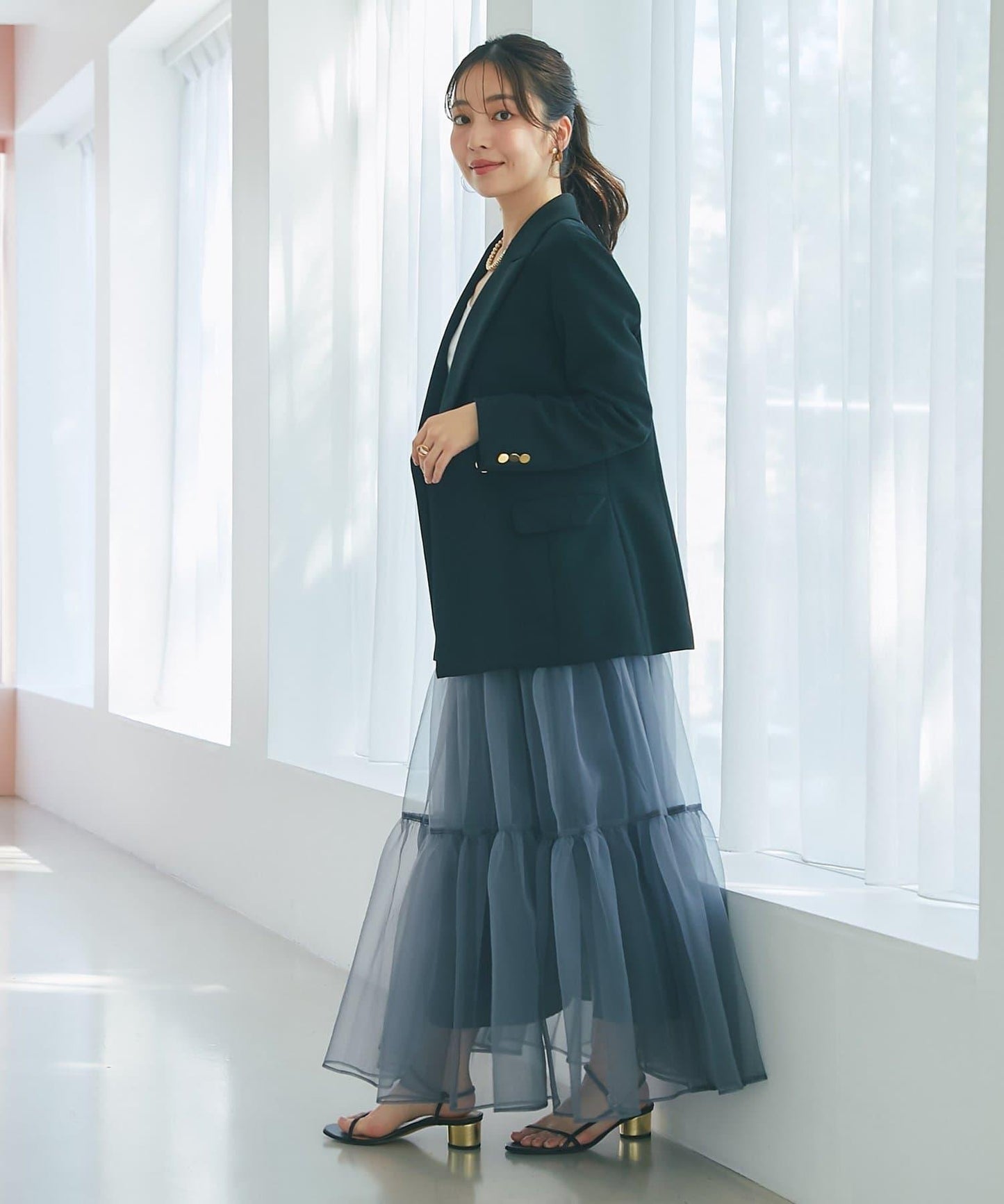 【好評款再版!】透明紗織層疊裙