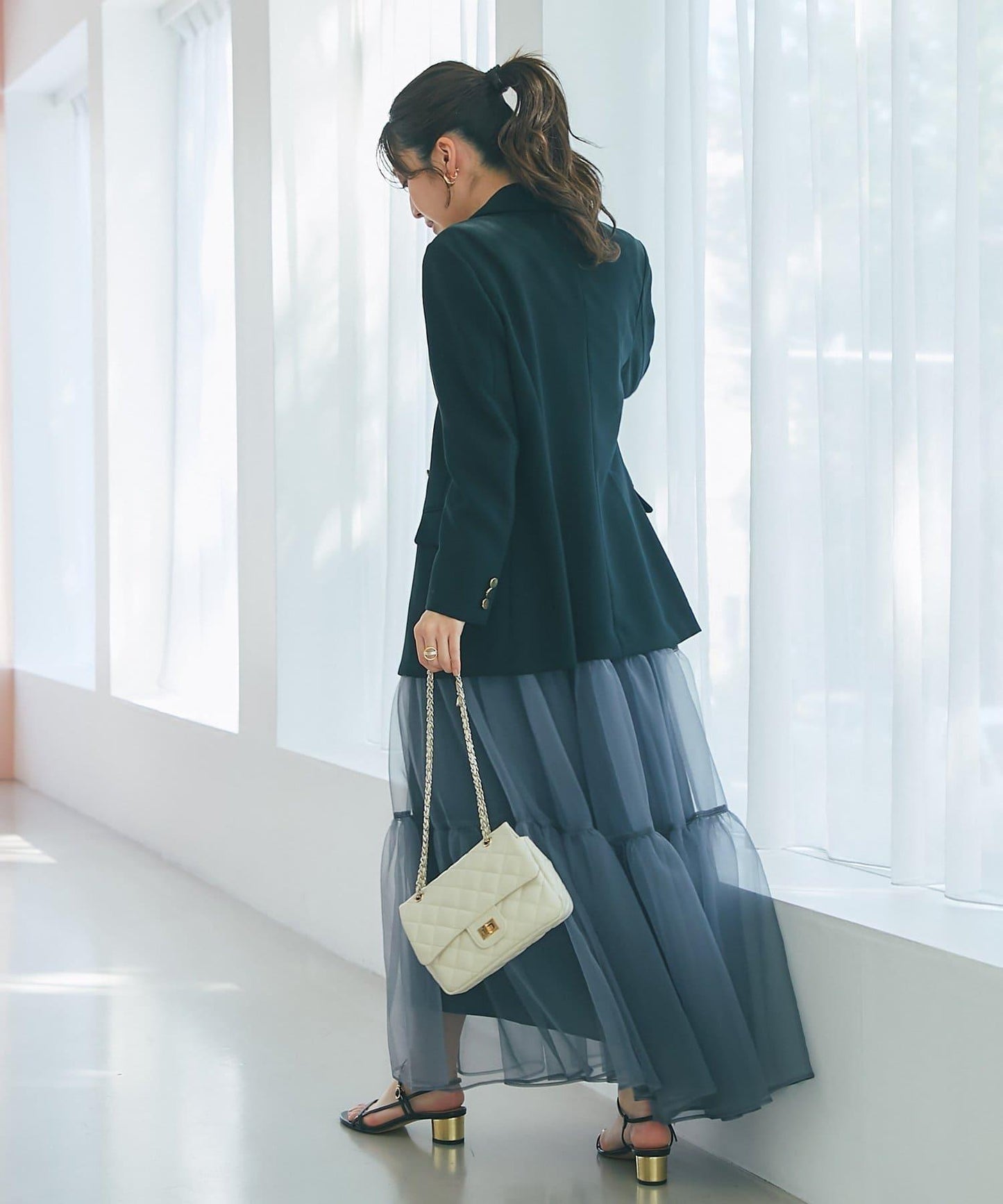 【好評款再版!】透明紗織層疊裙