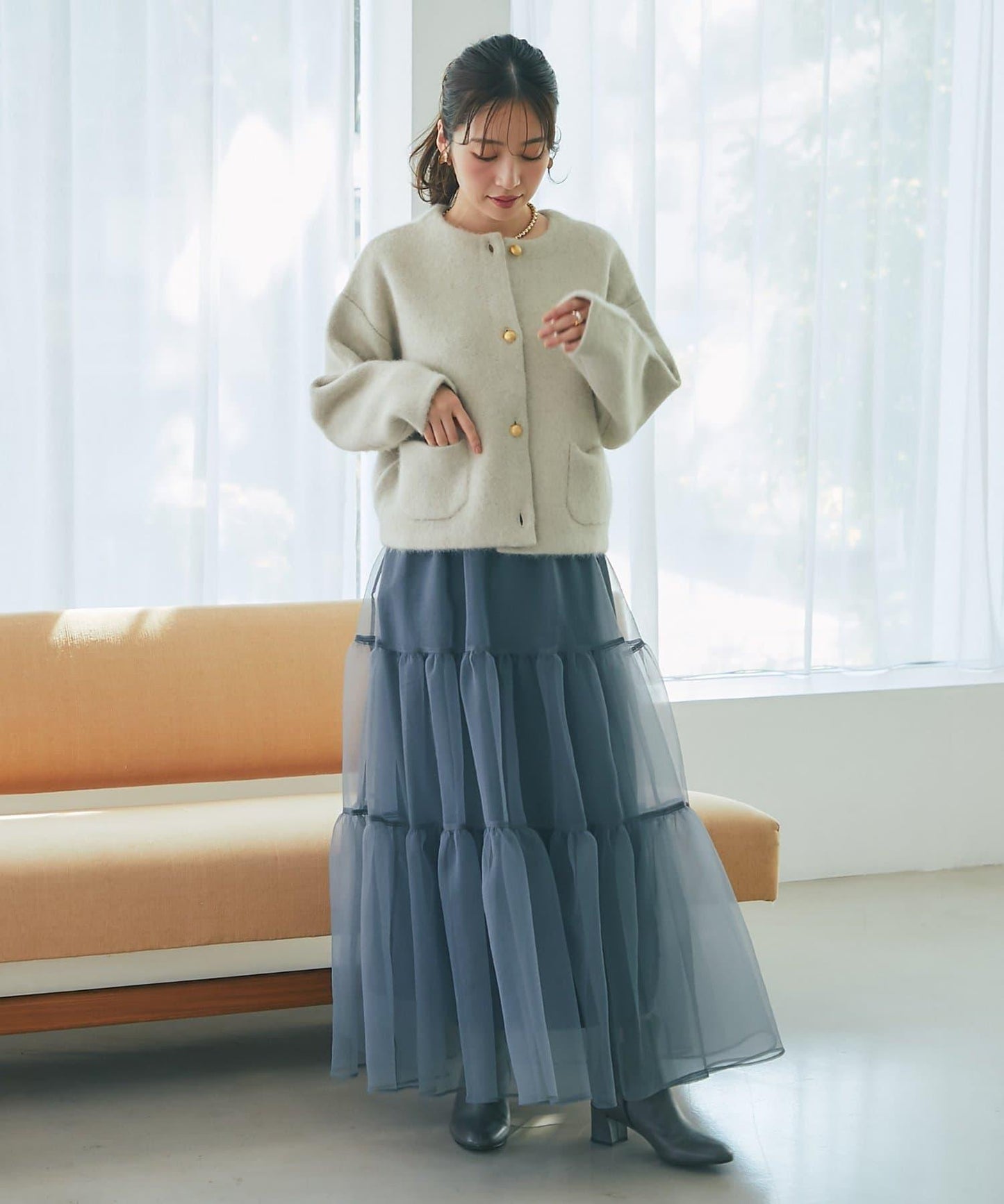 【好評款再版!】透明紗織層疊裙