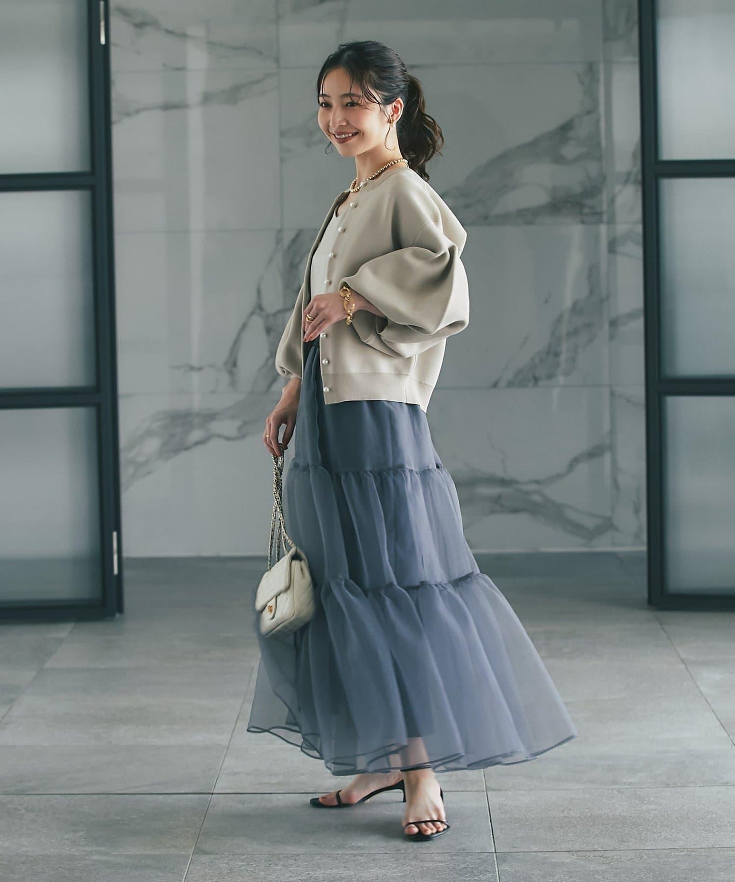 【好評款再版!】透明紗織層疊裙