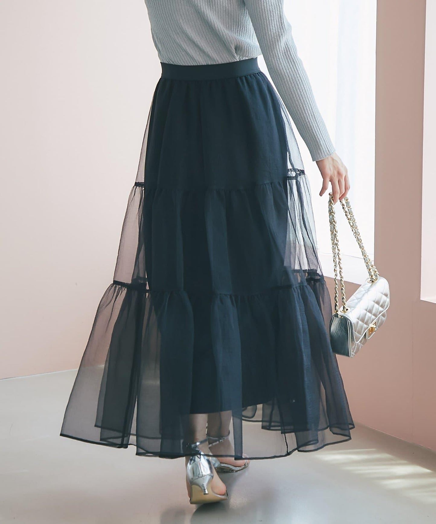 【好評款再版!】透明紗織層疊裙