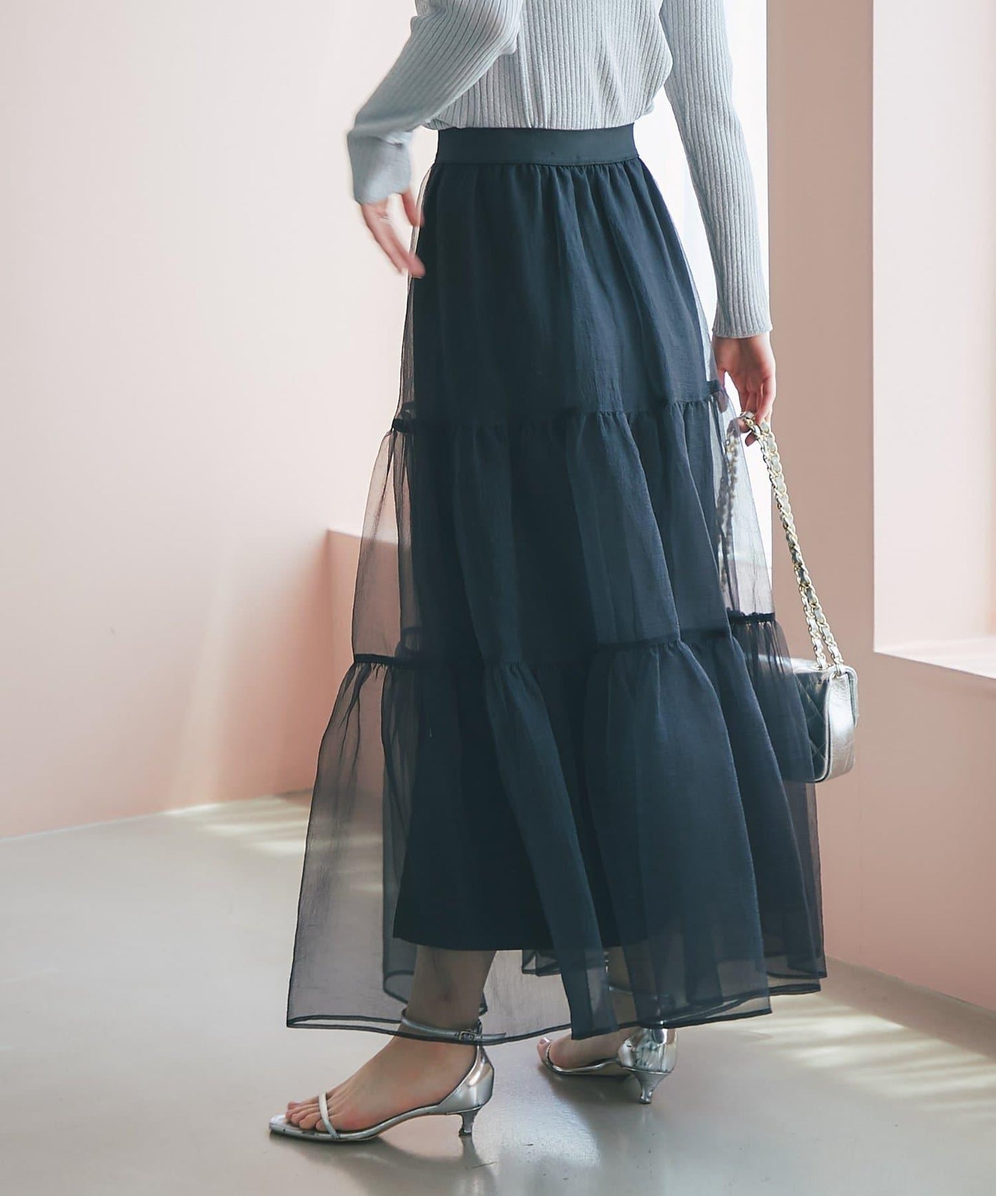 【好評款再版!】透明紗織層疊裙