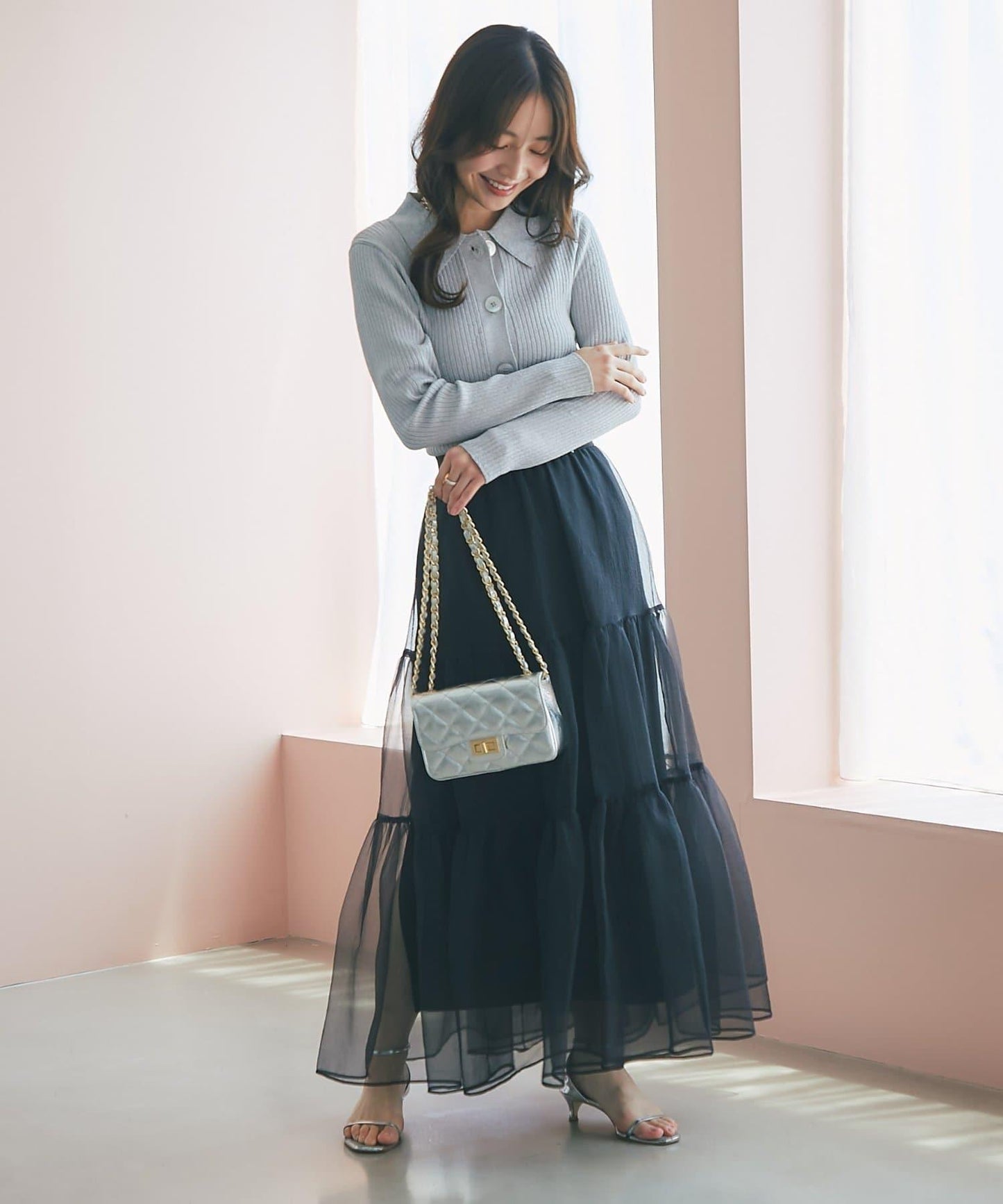 【好評款再版!】透明紗織層疊裙