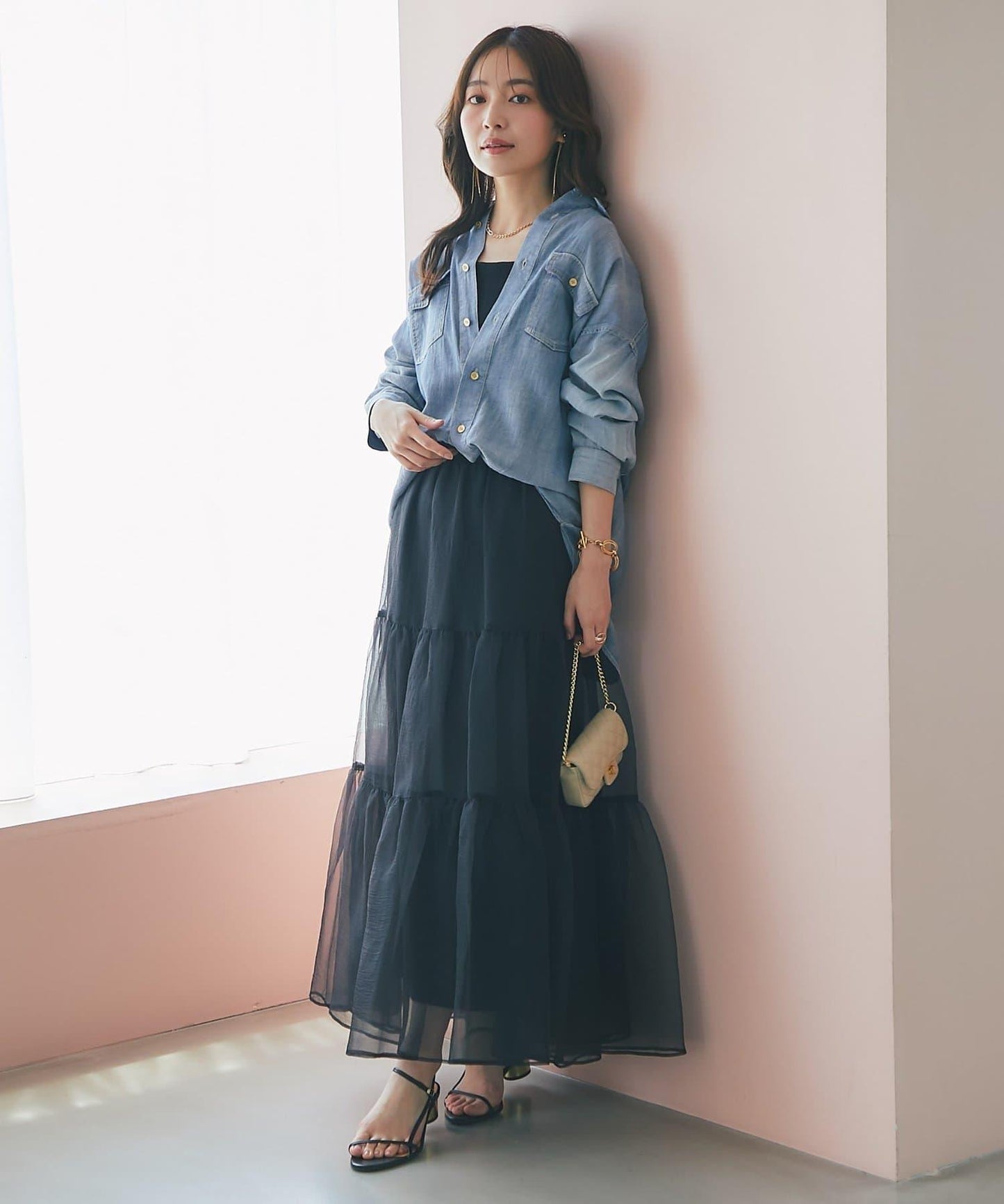 【好評款再版!】透明紗織層疊裙