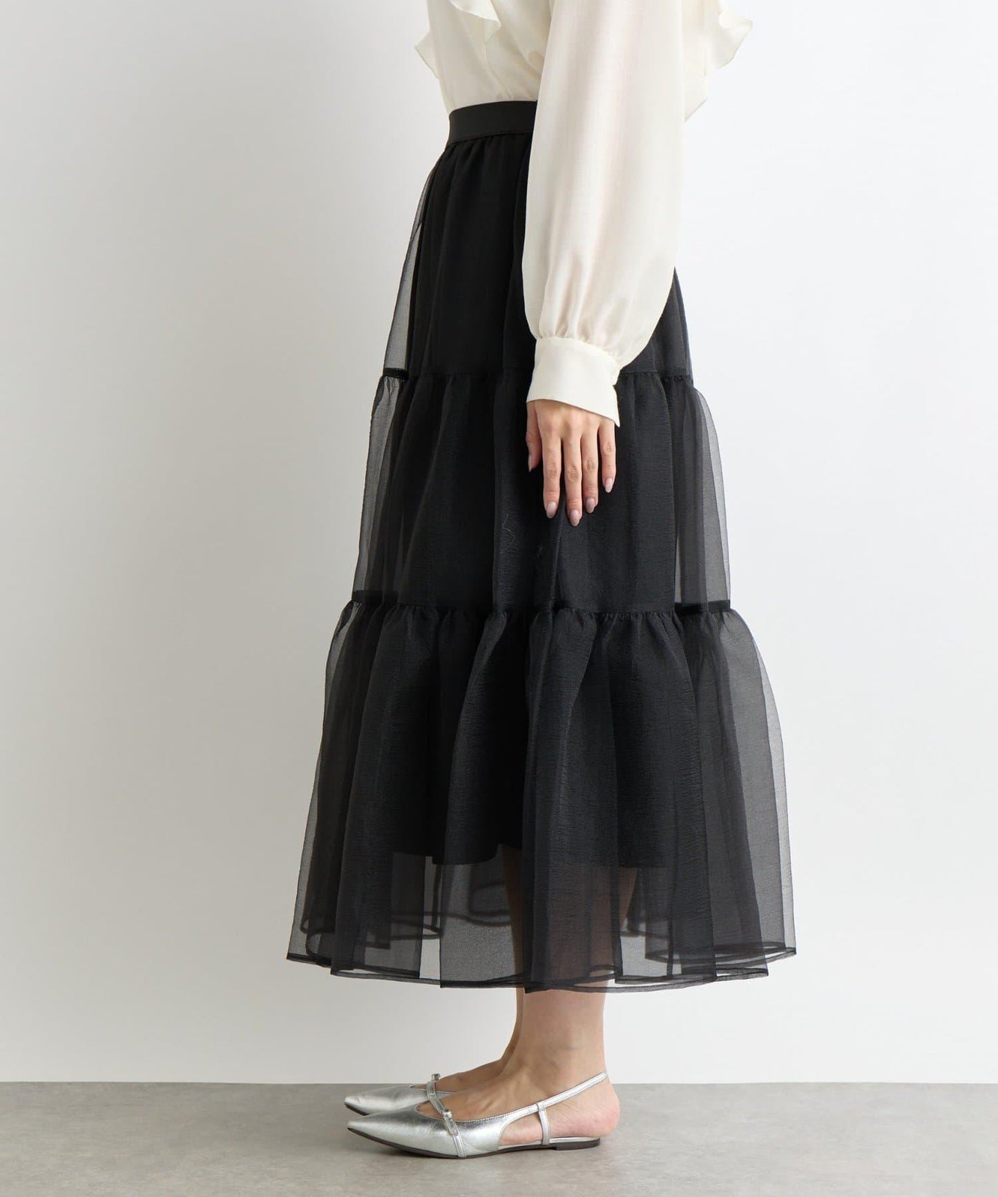 【好評款再版!】透明紗織層疊裙