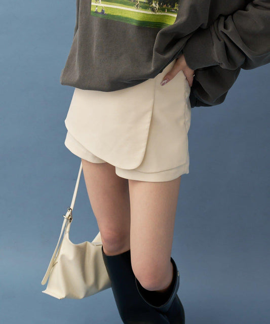 疊穿迷你裙