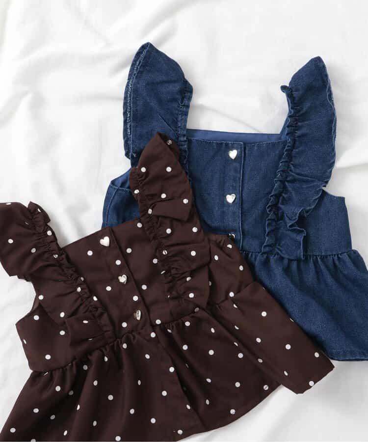 荷葉邊長款上衣&層疊裙套裝_短款