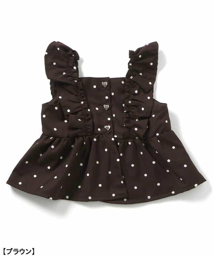 荷葉邊長款上衣&層疊裙套裝_短款