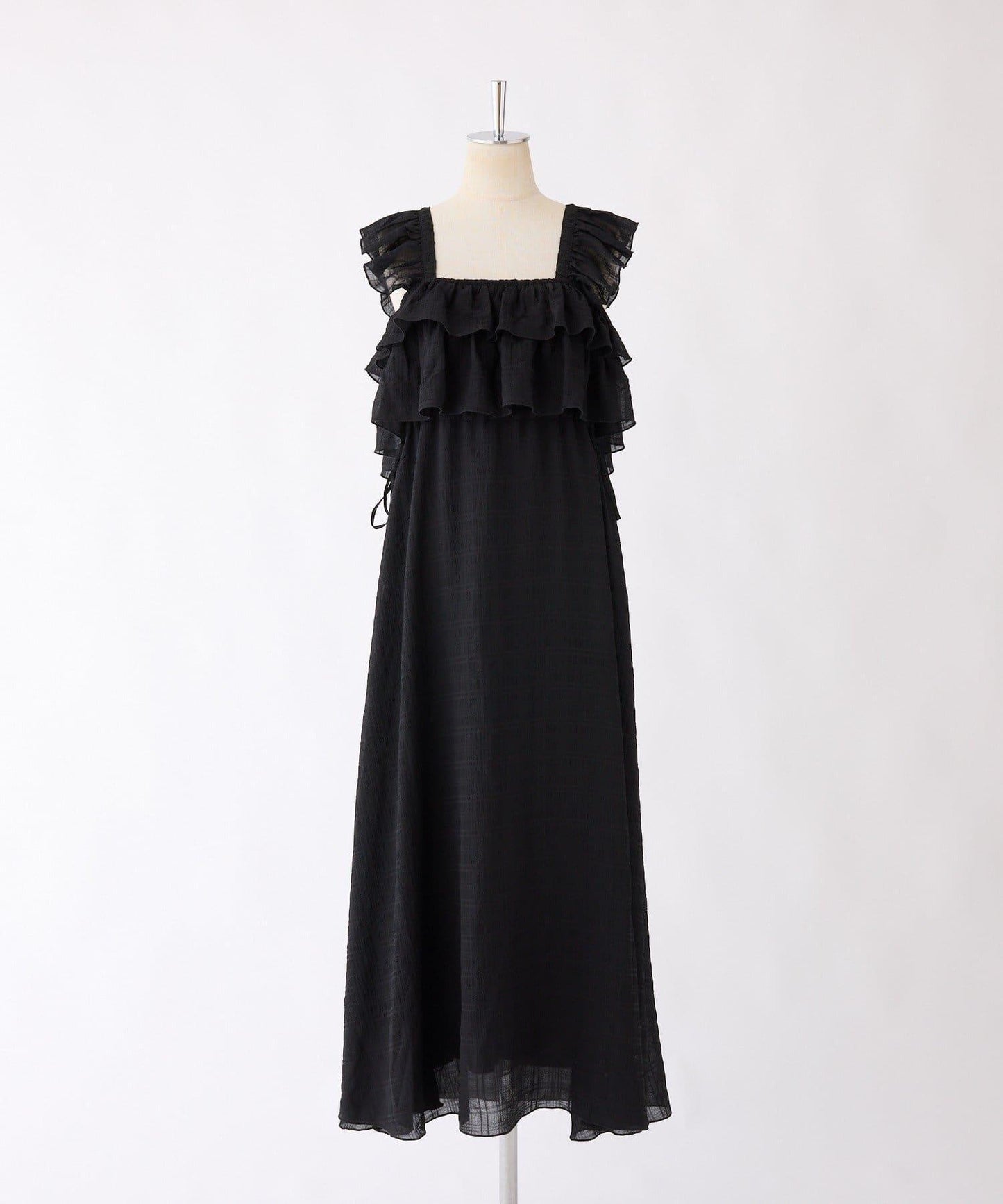 【可以成為天使!?】側邊蝴蝶結荷葉邊吊帶連衣裙