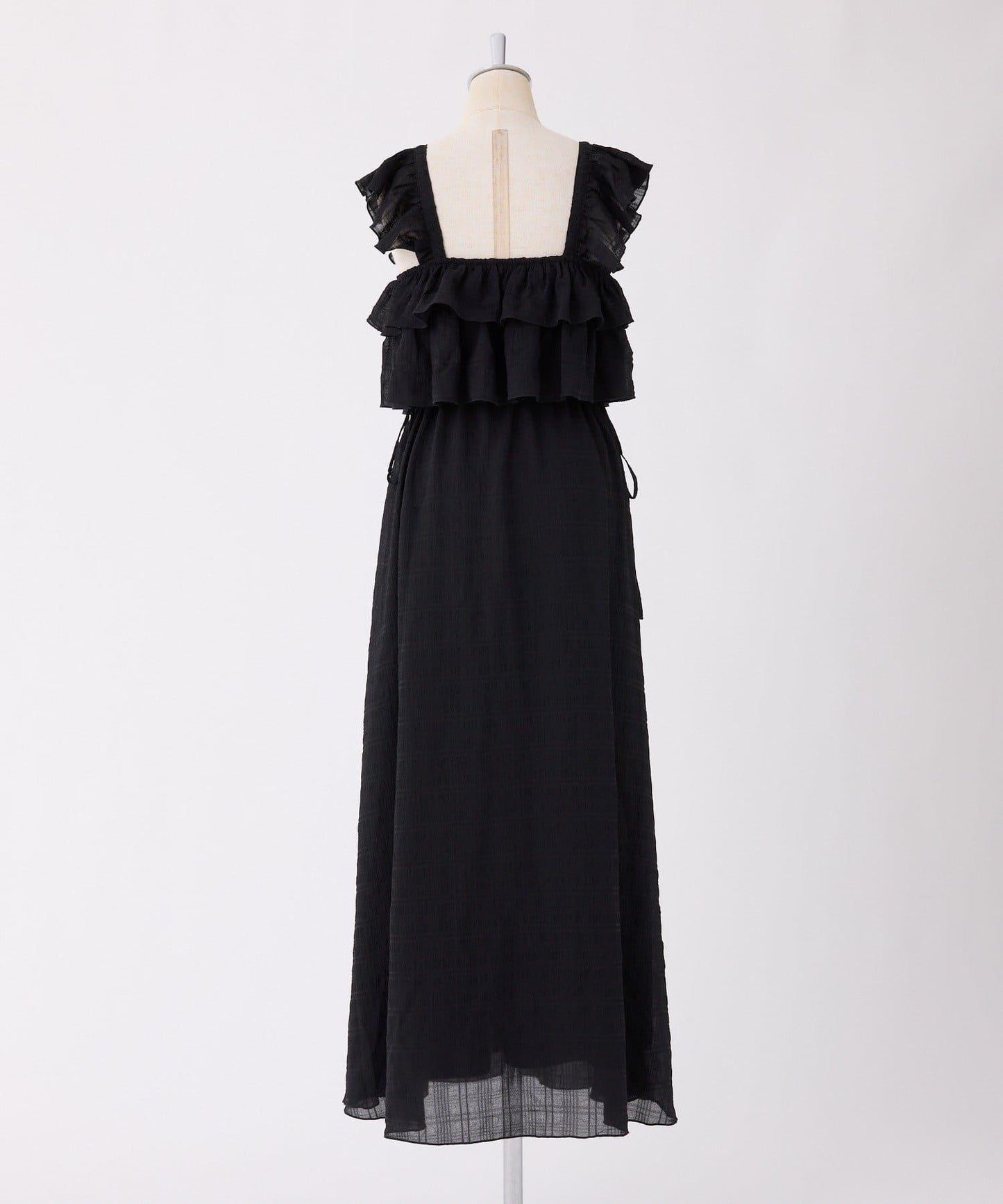 【可以成為天使!?】側邊蝴蝶結荷葉邊吊帶連衣裙