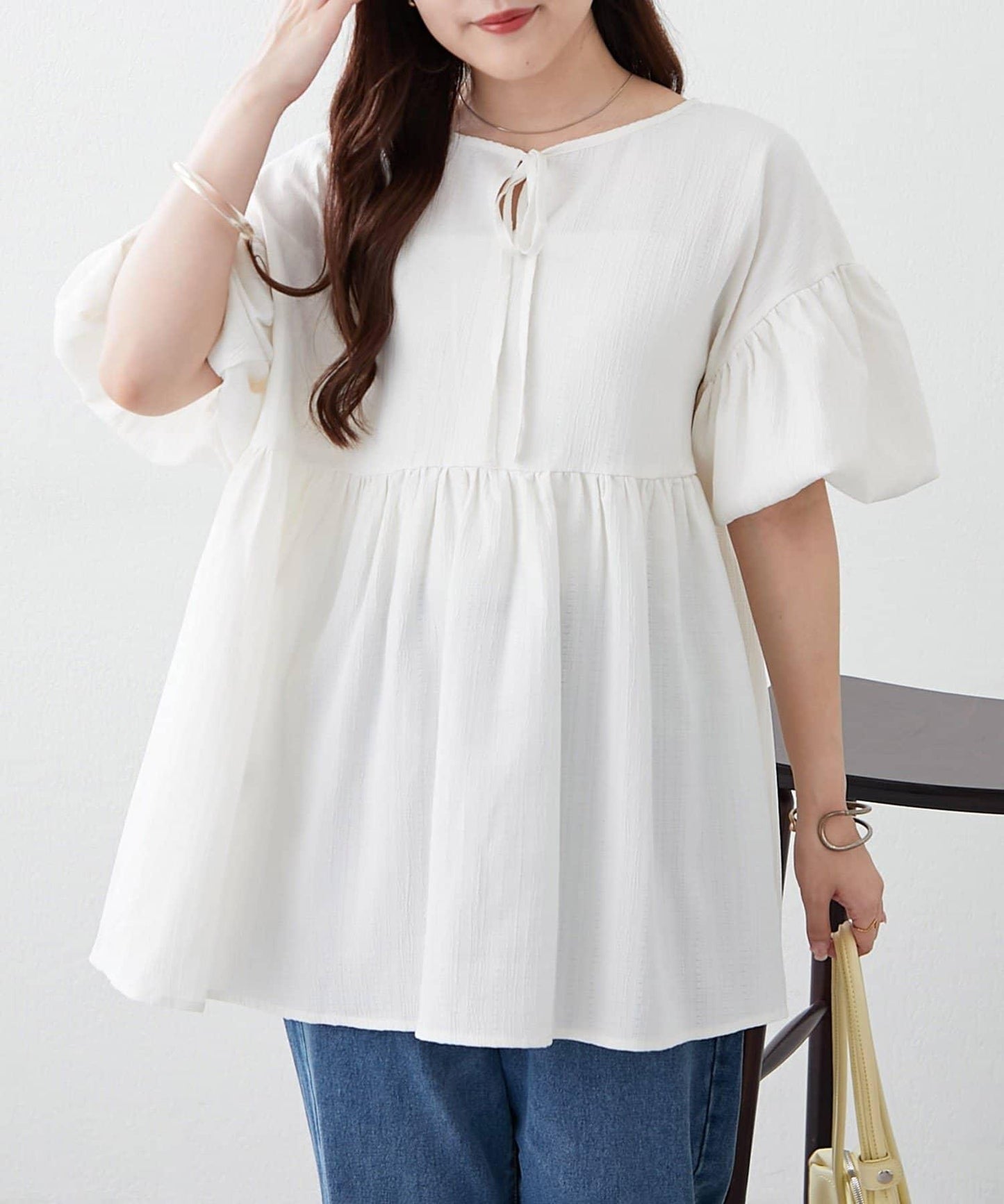 【前後2WAY】成年人楊柳長款襯衫