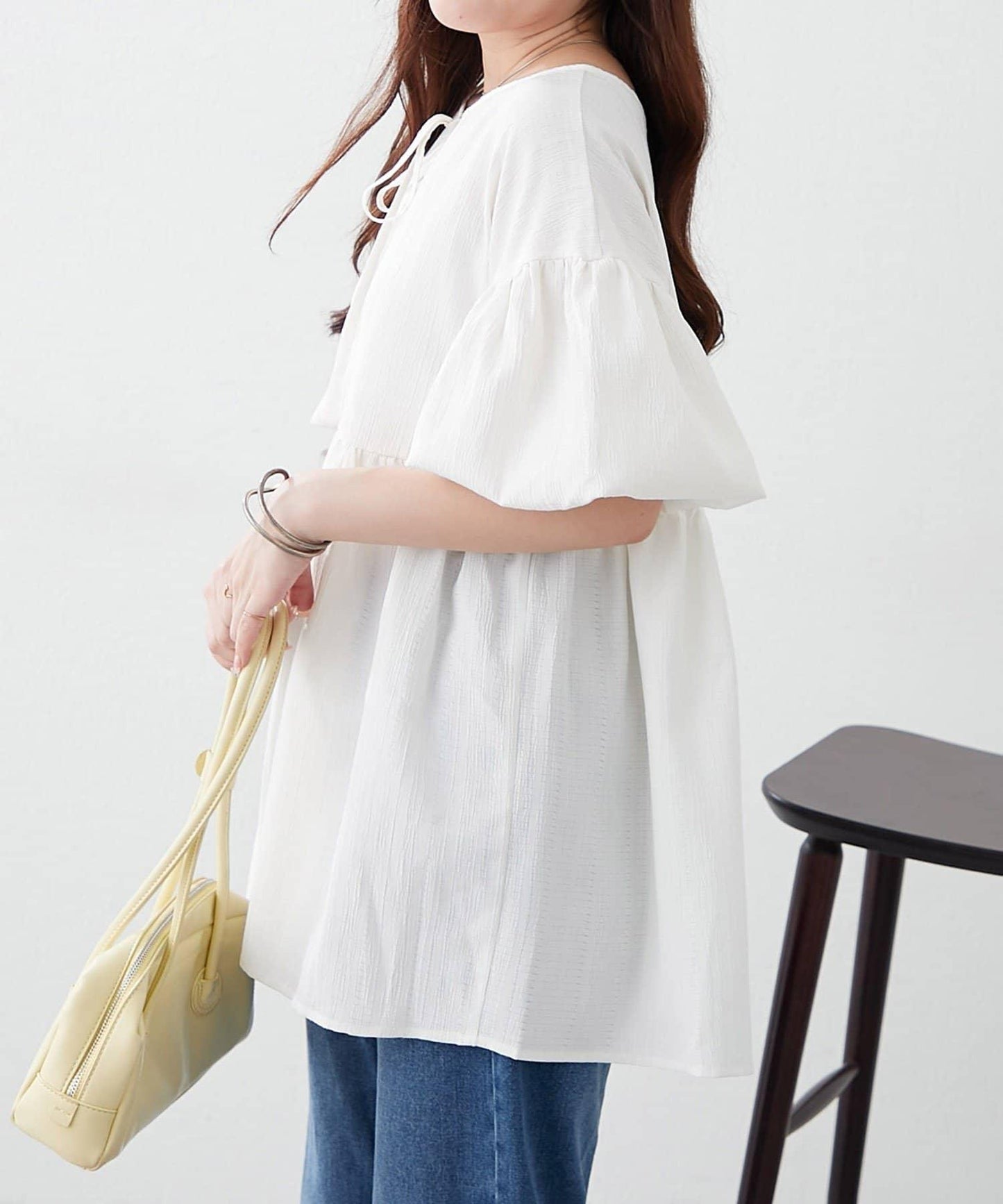 【前後2WAY】成年人楊柳長款襯衫