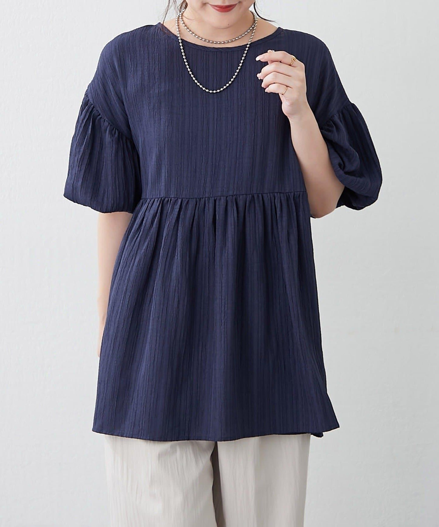 【前後2WAY】成年人楊柳長款襯衫