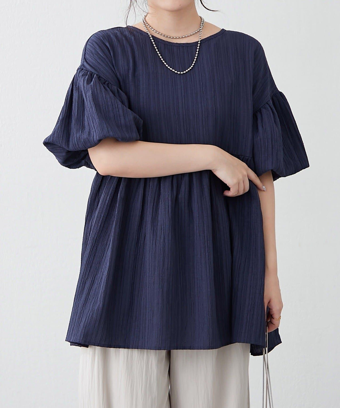 【前後2WAY】成年人楊柳長款襯衫