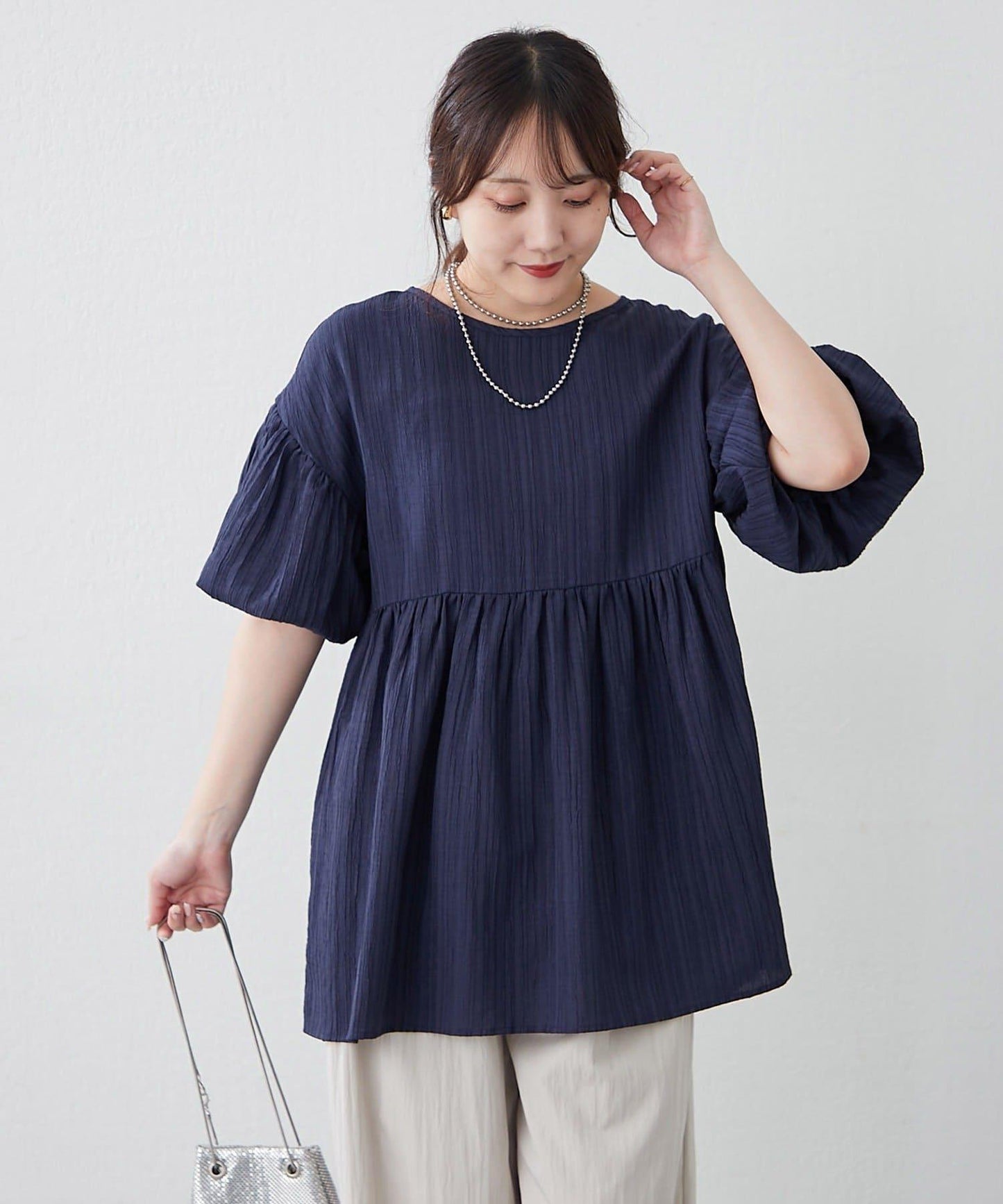 【前後2WAY】成年人楊柳長款襯衫