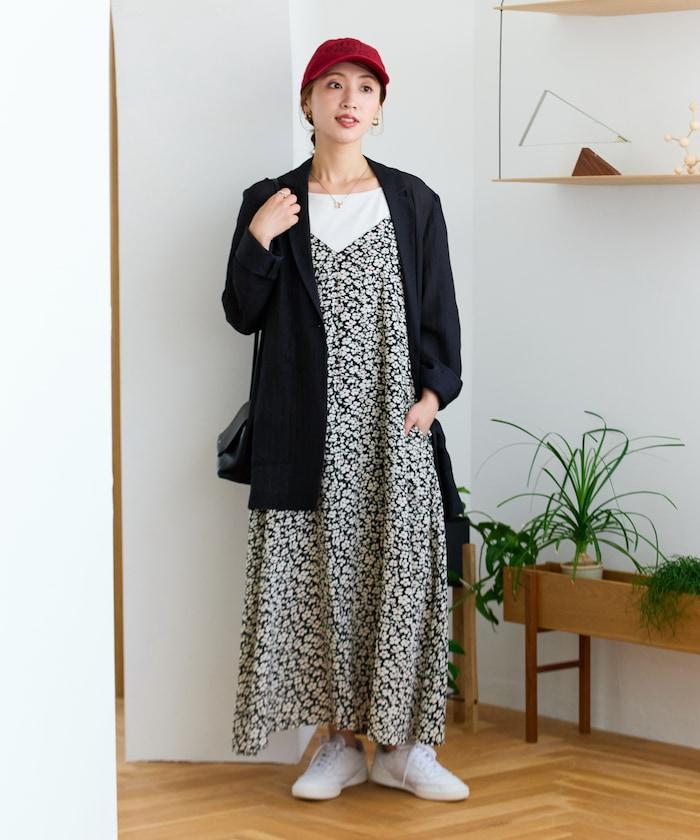 印度 花卉印花 女士吊帶連衣裙