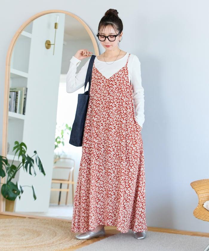 印度 花卉印花 女士吊帶連衣裙