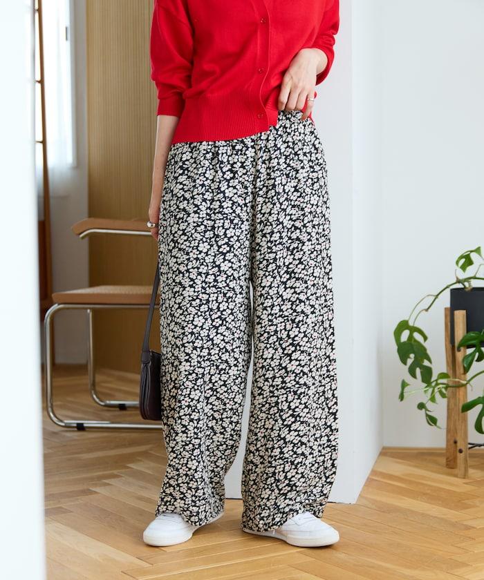 印度 花卉印花 休閒褲