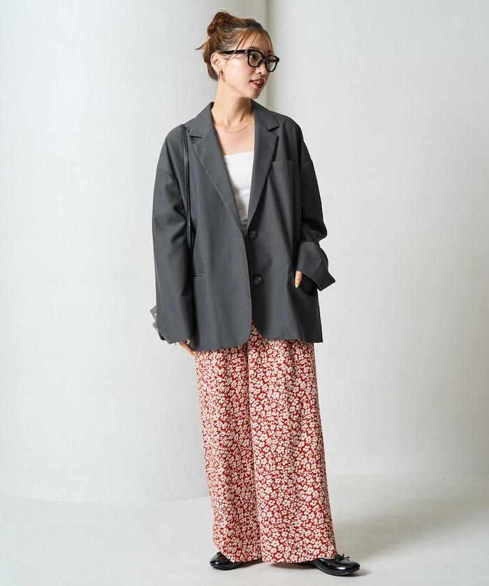 印度 花卉印花 休閒褲