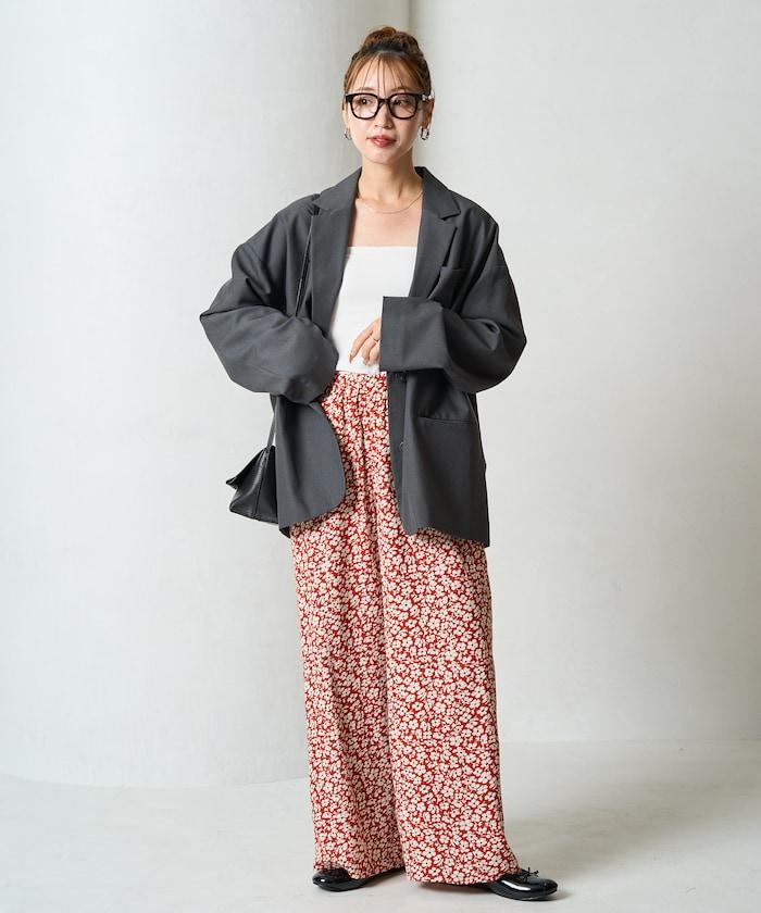 印度 花卉印花 休閒褲