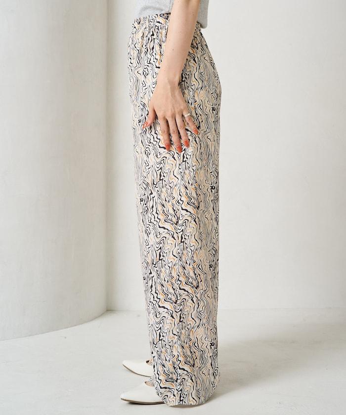 波紋圖案休閒褲