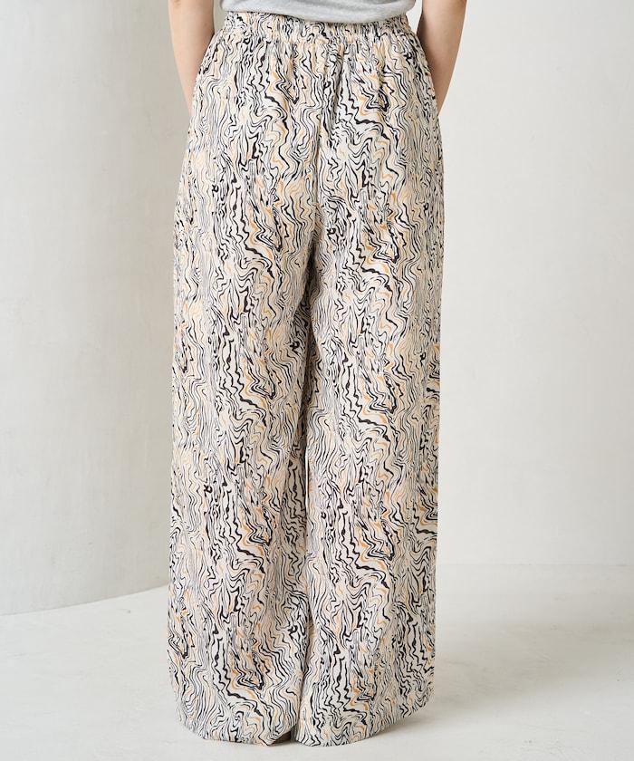 波紋圖案休閒褲