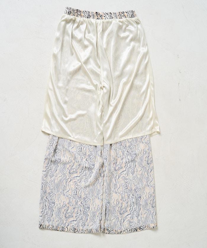 波紋圖案休閒褲