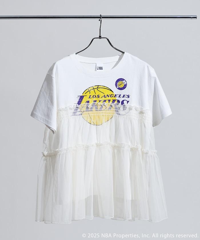 NBA印花蕾絲拼接T恤