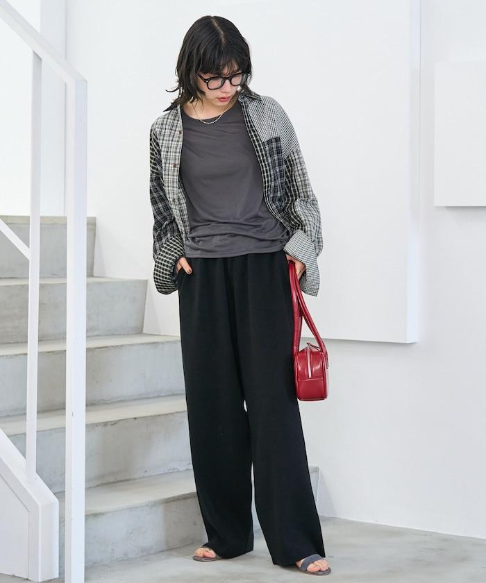 《機洗可》毛衣質感針織長褲